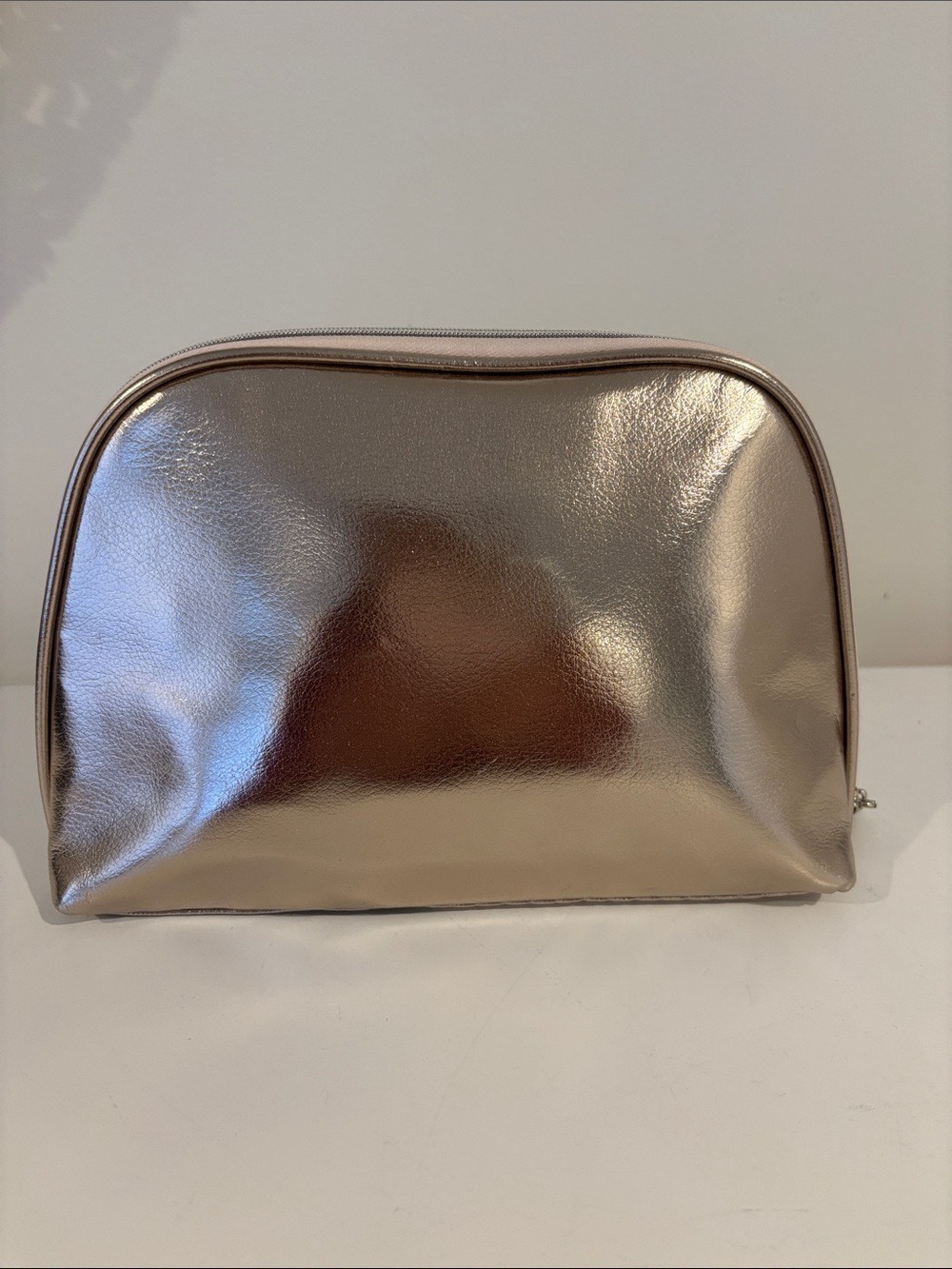 JIMMY CHOO make up bag cosmetic case top zip toiletry bag rose gold travel pouch - Picture 5 of 14
